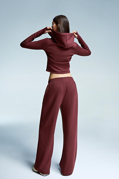 Bershka Soft touch wide-leg trousers
