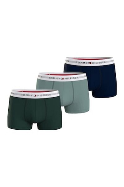 Tommy Hilfiger , Set of boxers with logo waistband - 3 pairs, Forest Green, 2XL