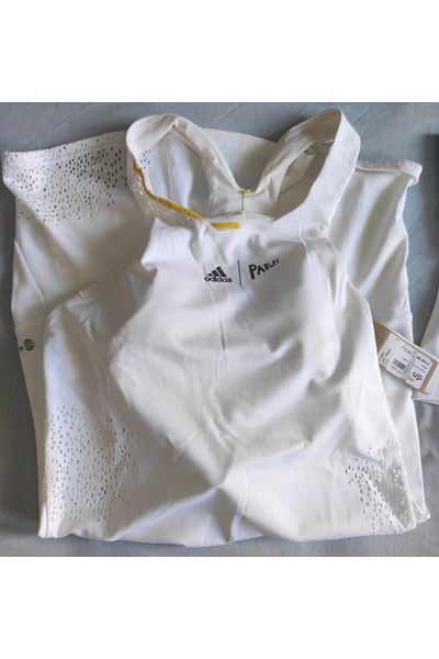 adidas Rochie Wimbledon London Tennis, alb, L