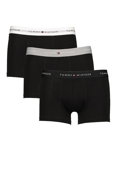 Tommy Hilfiger , Set de boxeri cu banda logo in talie - 3 perechi, Negru stins, XL