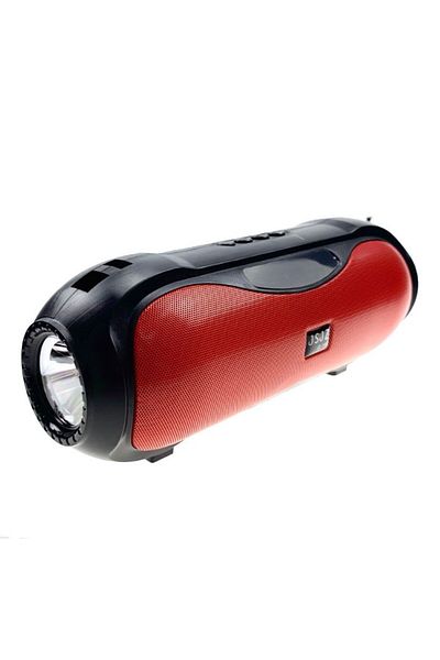 JSJZ Portable speaker with flashlight, solar and electric charging red