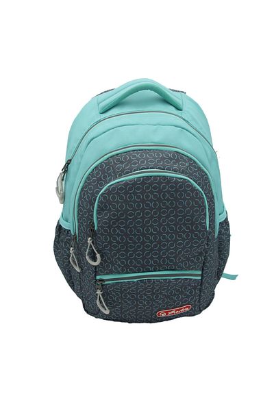 Herlitz Zipper Pro Backpack, Ergonomic, Spacious, Water Resistant, Recycled Polyester, Circles