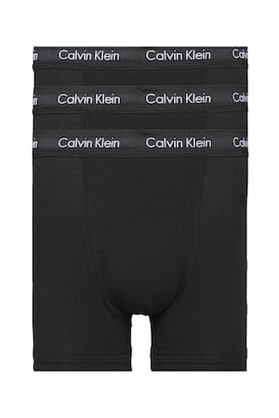 Calvin Klein Set de boxeri cu logo - 3 perechi, Negru, Mărime M