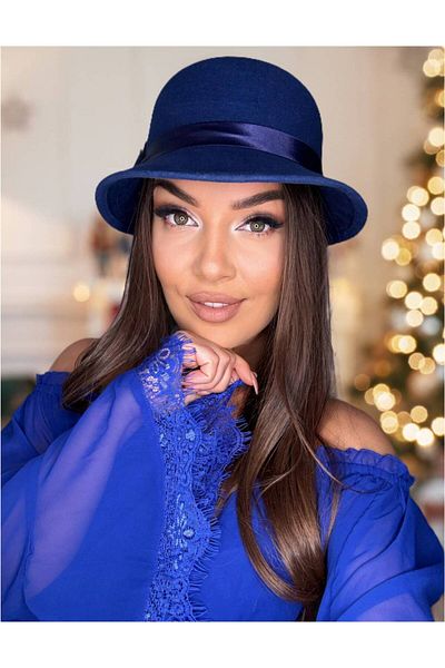 Confortino Luxury women's felt hat with small brims - ONE SIZE, ADJUSTABLE