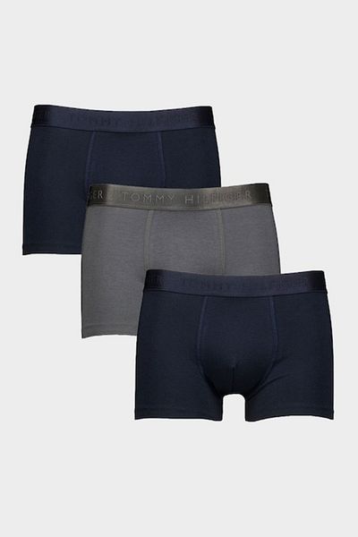 Tommy Hilfiger , Set of Modal Blend Boxers - 3 Pairs, Gray, Navy Blue, L