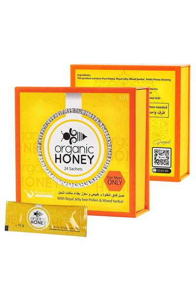 Organic Royal Honey with Natural R-Jelly for Men – 24 Pieces