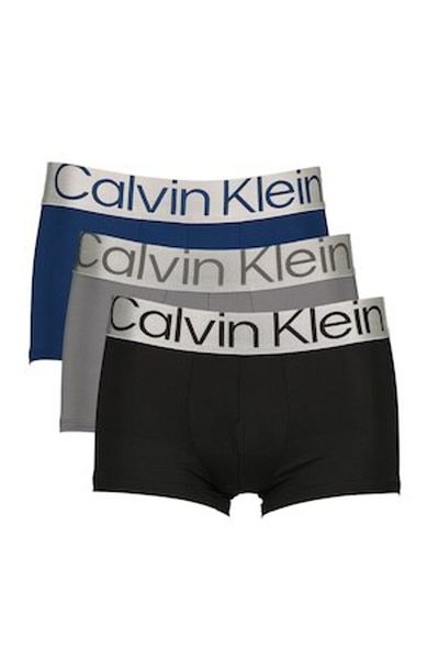 Calvin Klein , Set of 3 Low-Waist Boxers - Black, Gray, Blue, XL