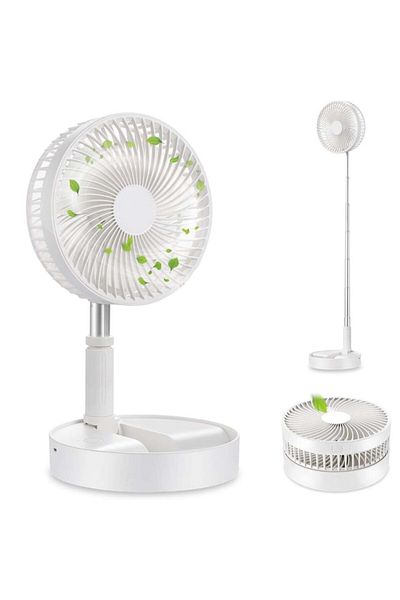 OEM Ventilator pliabil portabil, alb, 4 viteze reglabile, înălțime reglabilă 36cm-100cm