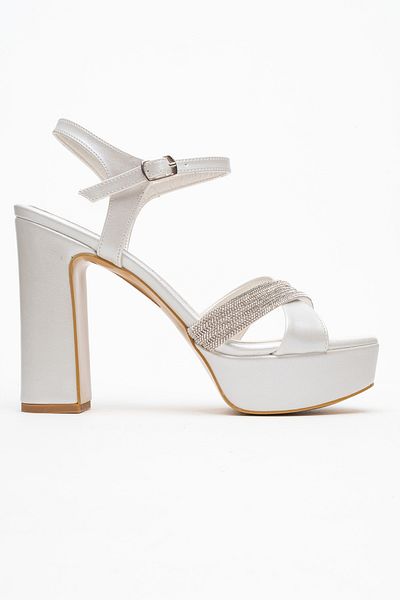 Ataköy Ayakkabı Women's Stone Platform Thick Heel Shoes