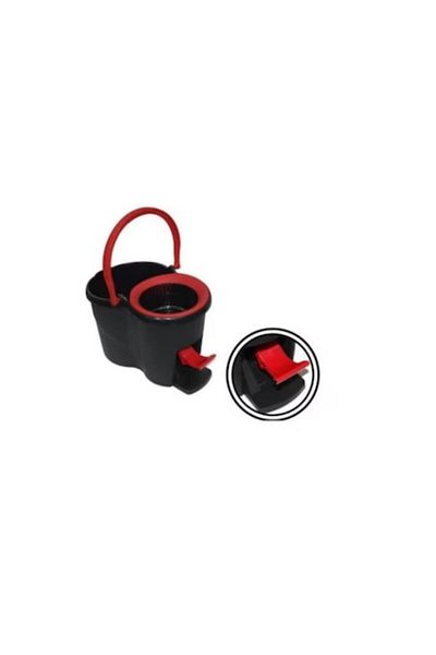 Zambak Bucket with pedal and rotating mop, Zambak, Black