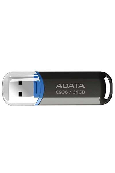 Adata Ac906 64g Usb Stick, Usb 2.0, Compact And Reliable, Black