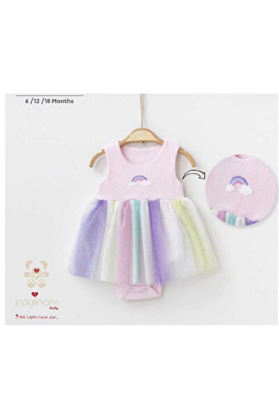 Nayinom Çicek Detaylı Tüllü Bebek Elbisesi - Zarif & Özel Tasarım