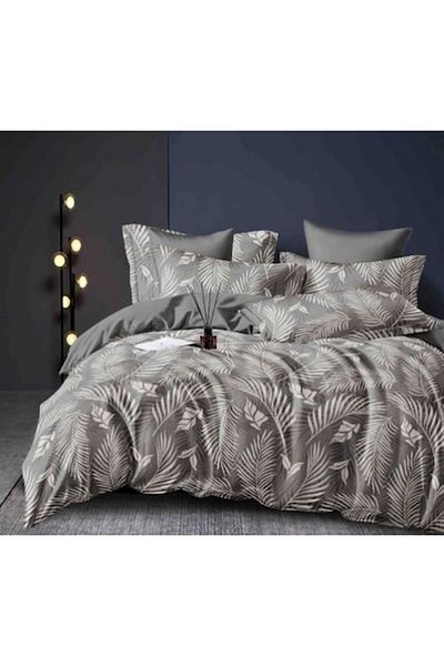 OEM Elegant Double Bed Linen Set, 6 Pieces, Cotton Satin