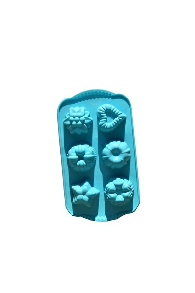 OEM Silicone Mold with 6 Different Figures, Turquoise, 30x17x4cm