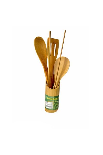OEM Kitchen set, 5 wooden utensils with wooden stand included