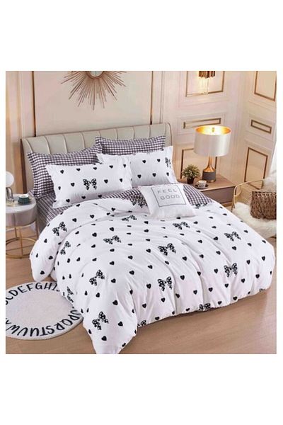 OEM Elegant Double Bed Linen Set of 6 Pieces, Cotton Finet