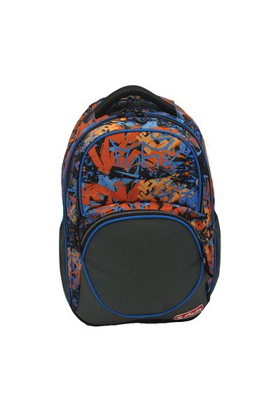 Herlitz Zipper Cube Backpack, Ergonomic, Spacious, Water Resistant, Recycled Polyester, Street Art
