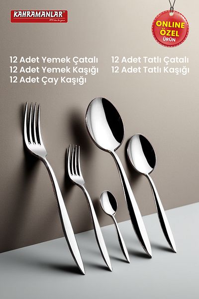 Kahramanlar Marmaris 60 Piece Cutlery Set