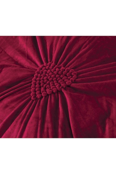 OEM Luxury 4-Piece Velvet Bedding Set with Embroidered Hearts, MS STAR, RED