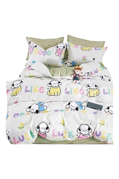 OEM Elegant single 4-piece bedding set for 1 person, Fine Cotton, Multicolor