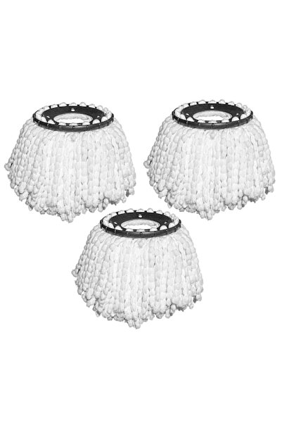 Natalia Design Set 3 rezerve mop rotativ, 16 cm, Microfibra, Alb