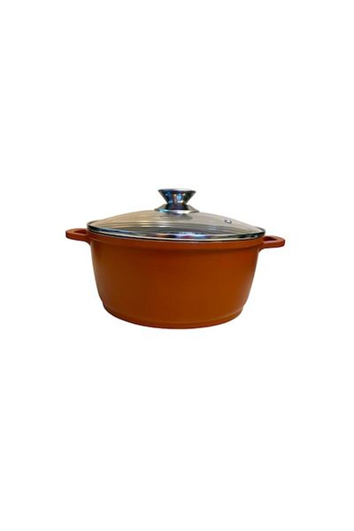 OEM Aluminum pot 4.5 l, ceramic coating with lid, 24 cm