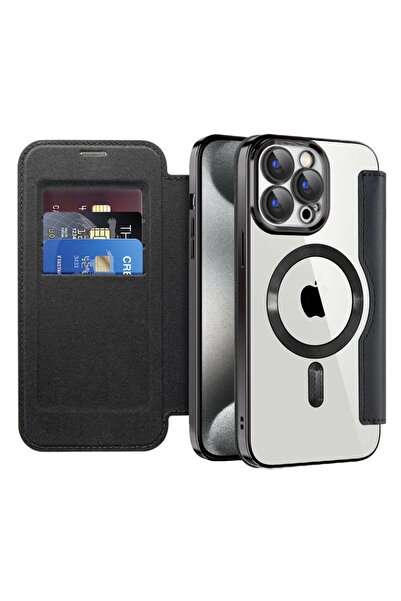 SKYDDAR INNOVATION Husă pentru iPhone 15 Pro Max, SmartMag Book, Magsafe, RFi...