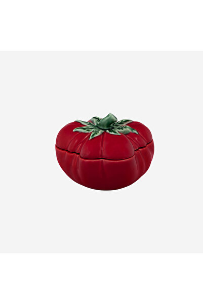 Bordallo Pinheiro Tomato Red Ceramic Storage Container 16 cm