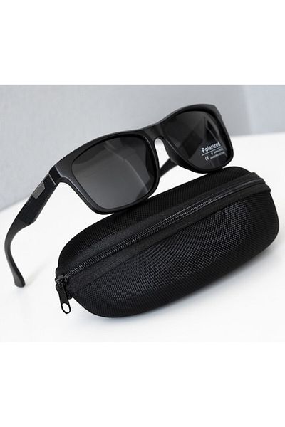 4desire.ro Men's Sunglasses, UV400, Matte Frame with Modern Design and Elegant Detail, Matte Black