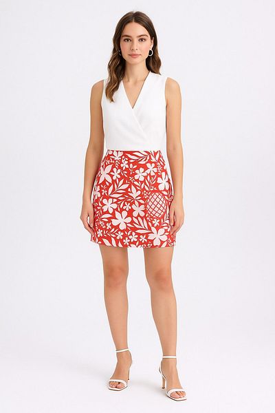 Kübra Tekstil Lupinn Fashion Pantaloni scurți pentru femei cu talie înaltă cu imprimeu floral – pentru combinații de vară elegante și confortabile