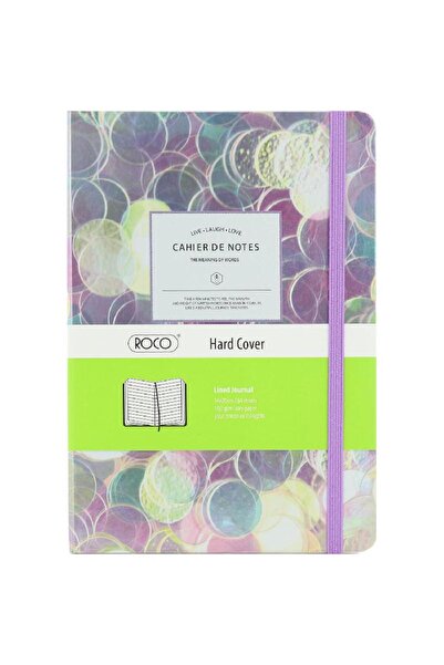 Roco دفتر ملاحظات بتلات، شريط مطاطي، مقاس A564، مسطر، لون أرجواني