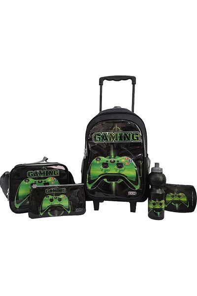 Roco Gaming 5-in-1 Value Set Trolley Bag with Accessory – 17 Inch Gamer Backpack Kit