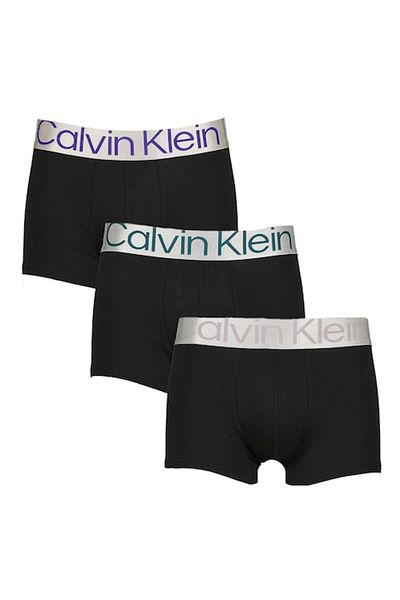 Calvin Klein Set of Boxer Shorts with Logo Waistband - 3 Pairs, Faded Black, L