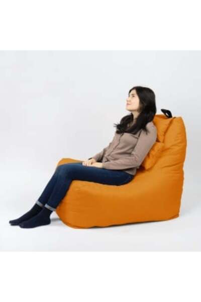Pufrelax Fotoliu puf, Miraggio, perna inclusa, material impermeabil, Portocaliu