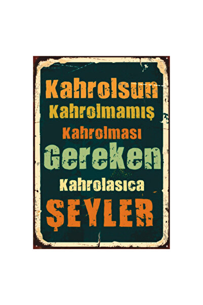 Komut Χιουμοριστικός ξύλινος ρετρό πίνακας αφίσας με γραπτά «Απαίσια Πράγματα»