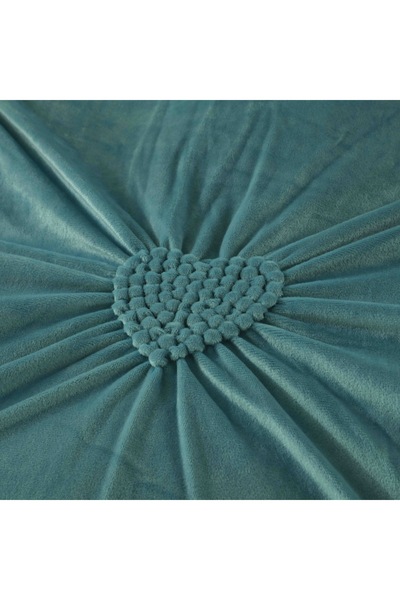 OEM Luxury Bedding Set 4 Pieces Velvet with Embroidered Hearts, MS STAR, Turquoise