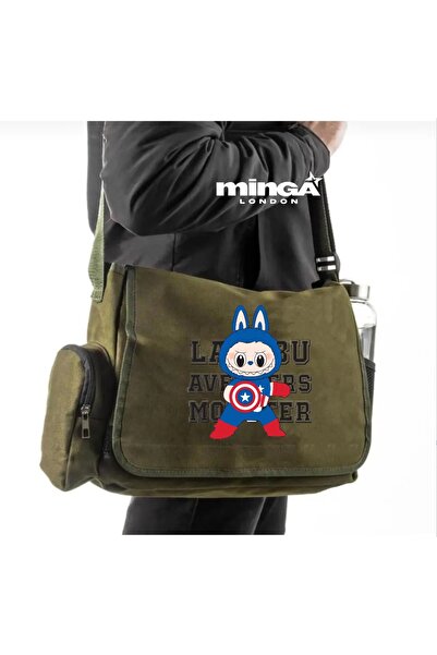 Minga London كاكي لابوبو سوبر هيرو مطبوع للمدرسة، الدورة، الدروس - Ghostella