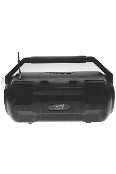 TOING Boxa portabila bass cu lanterna, incarcare solar si electric negru