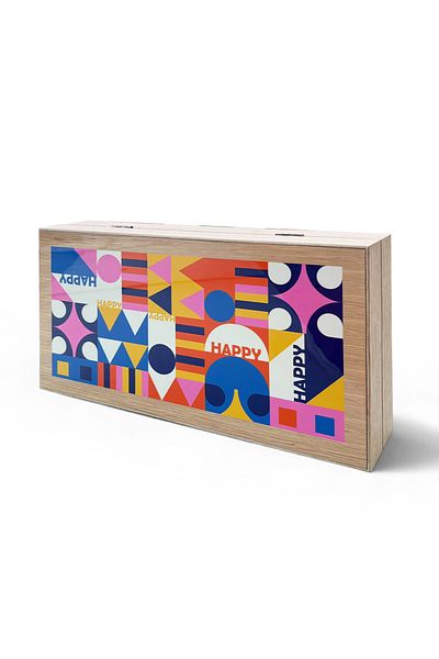 Biggdesign Happy Backgammon, Anti-Scratch Floor, Magnetic Mdf Case, 2 Layers of Varnish Polished