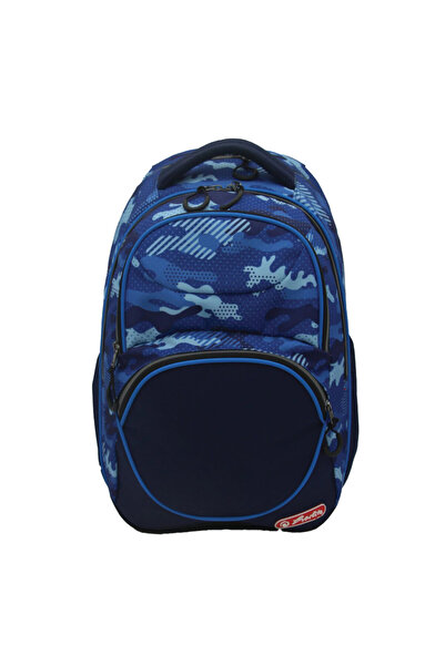 Herlitz Rucsac tip cub cu fermoar, ergonomic, rezistent la apă, poliester rec...