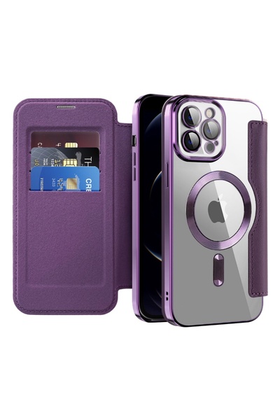 SKYDDAR INNOVATION Husă pentru iPhone 12 Pro Max, SmartMag Book, Magsafe, RFi...