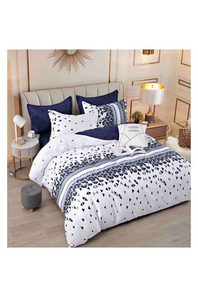 OEM Elegant Double Bed Linen Set of 6 Pieces, Cotton Finet