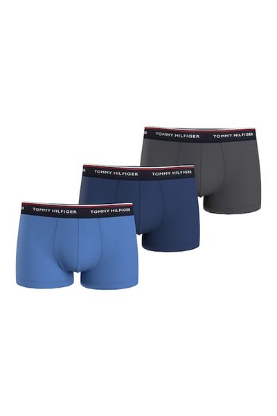 Tommy Hilfiger , Set of Boxers in Cotton Blend with Logo Band - 3 Pairs, Lavender Blue, XL
