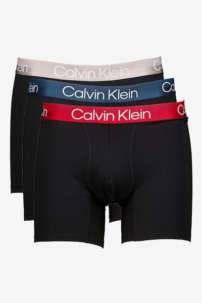 Calvin Klein , Set de boxeri cu logo - 3 perechi, Rosu, Negru, Albastru petrol, XL