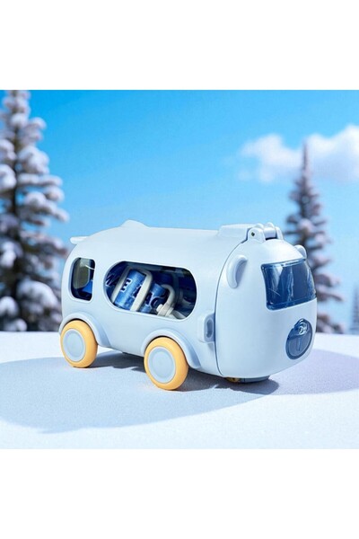 Kuzey Tacı Bus Design Water Bottle with Straw 500 ml Made of 1St Class Quality Tritan Material.