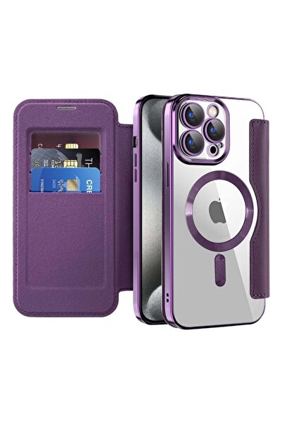 SKYDDAR INNOVATION Husă pentru iPhone 15 Pro, SmartMag Book, Magsafe, RFiD, s...