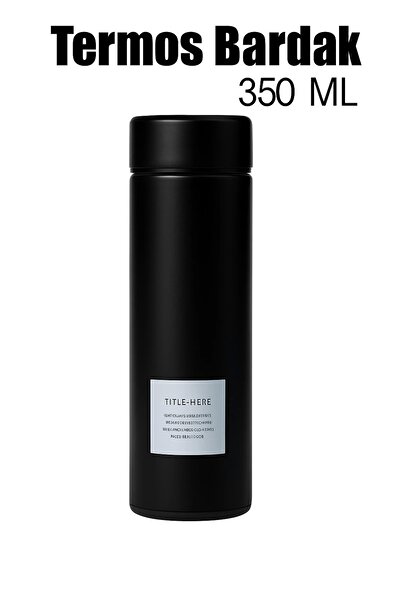 Evistro Stainless Steel Thermos Water Bottle 350ml Vacuum Cover Black Importe...