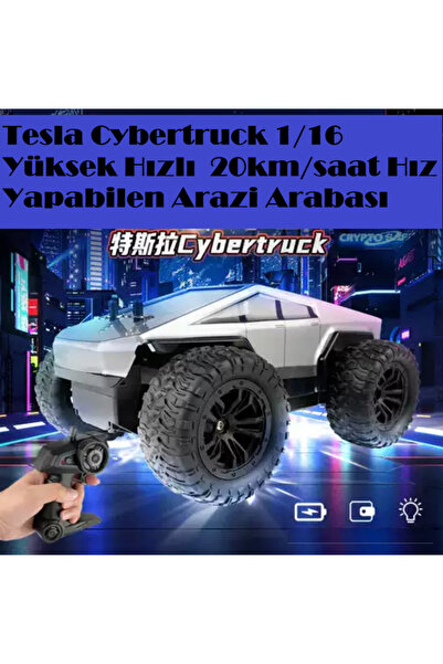 LRS STORE Uzaktan Kumandalı Şarjlı Araba Tesla Cybertruck 20 km Hız Yapabilen...