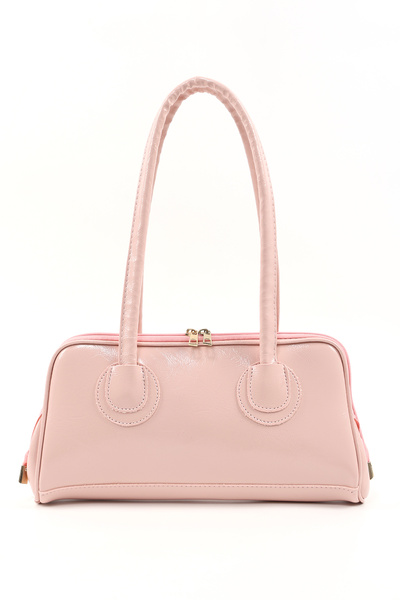 SHAKA Şeker Pembesi Shk227 Kırışık Dokulu,Suni Deri, Fermuarlı ,Tek Bölmeli ,...