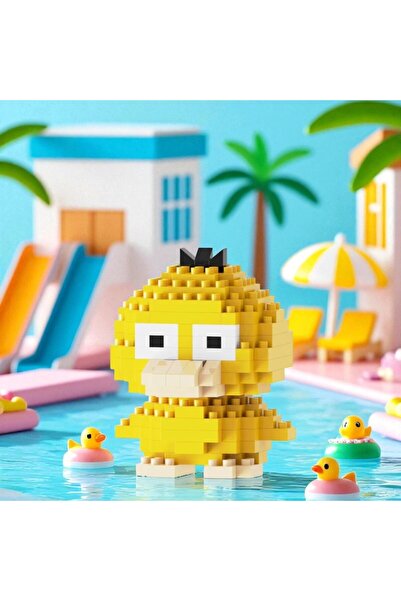Genel Markalar | Pinkyday | Psyduck Pokemon - Sürpriz Hediyeli 3D Yapboz Mini Blok Seti – Sunster Company™ (176Pcs)
